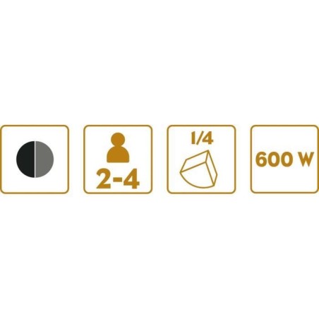 Appareil a raclette LITTLE BALANCE - Savoyarde Quart de Meule - Jusqu'a 4 personnes - Design Meuuuh - 600W