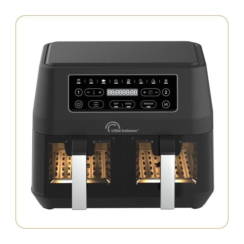 Friteuse sans huile LITTLE BALANCE - Crousty Light Duo - Double cuve 9 Friteuse sans huile LITTLE BALANCE - Crousty Light Duo - Double cuve 9