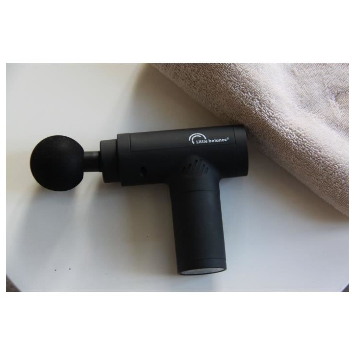 Pistolet massant - LITTLE BALANCE - Sport Relax - 6 vitesses - 4 tetes - Noir Pistolet massant - LITTLE BALANCE - Sport Relax - 6 vitesses - 4 tetes - Noir