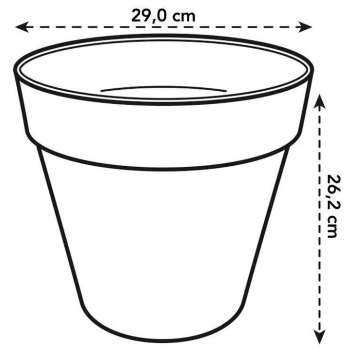 ELHO Lot de 2 pots de fleur rond Loft Urban - 19 L - Ø 28.5 x H 26 cm - Noir ELHO Lot de 2 pots de fleur rond Loft Urban - 19 L - Ø 28.5 x H 26 cm - Noir