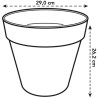 ELHO Lot de 2 pots de fleur rond Loft Urban - 19 L - Ø 28.5 x H 26