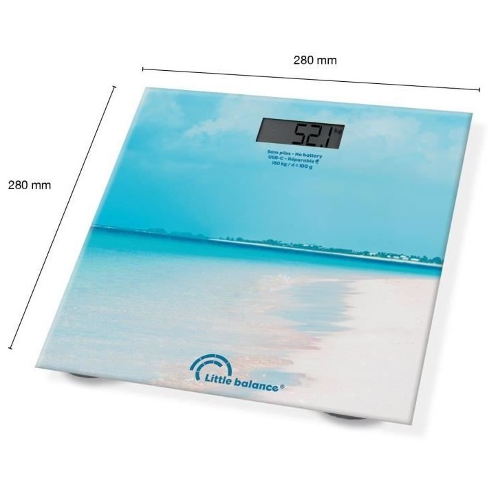 Pese-personne - LITTLE BALANCE - USB-C - Caraibes Pese-personne - LITTLE BALANCE - USB-C - Caraibes