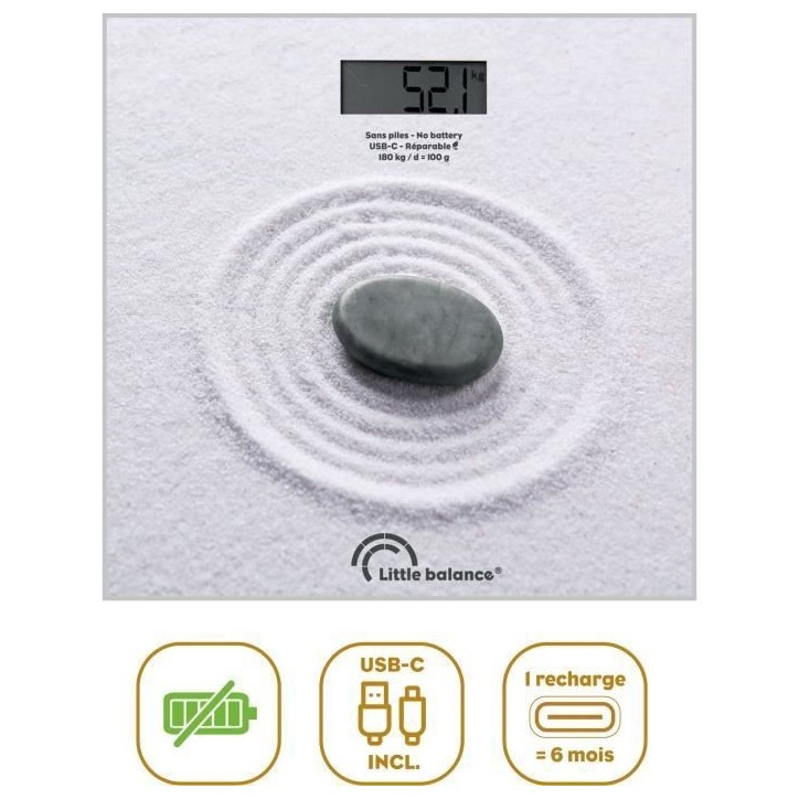 Pese-personne - LITTLE BALANCE - USB-C - Zen Pese-personne - LITTLE BALANCE - USB-C - Zen