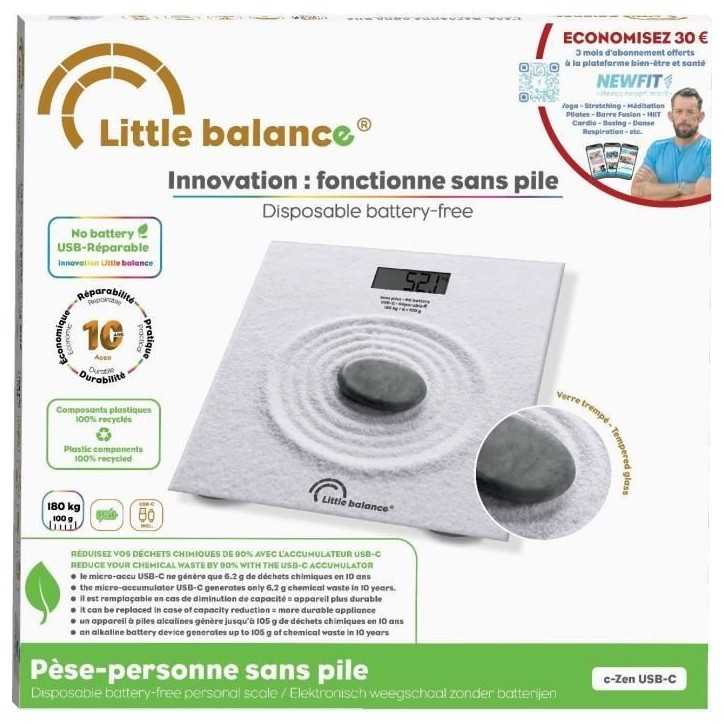 Pese-personne - LITTLE BALANCE - USB-C - Zen Pese-personne - LITTLE BALANCE - USB-C - Zen