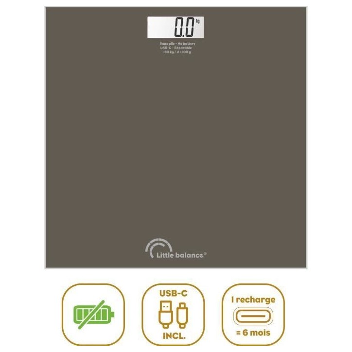 Pese-personne - LITTLE BALANCE - SB3 - USB-C - Tonka Pese-personne - LITTLE BALANCE - SB3 - USB-C - Tonka