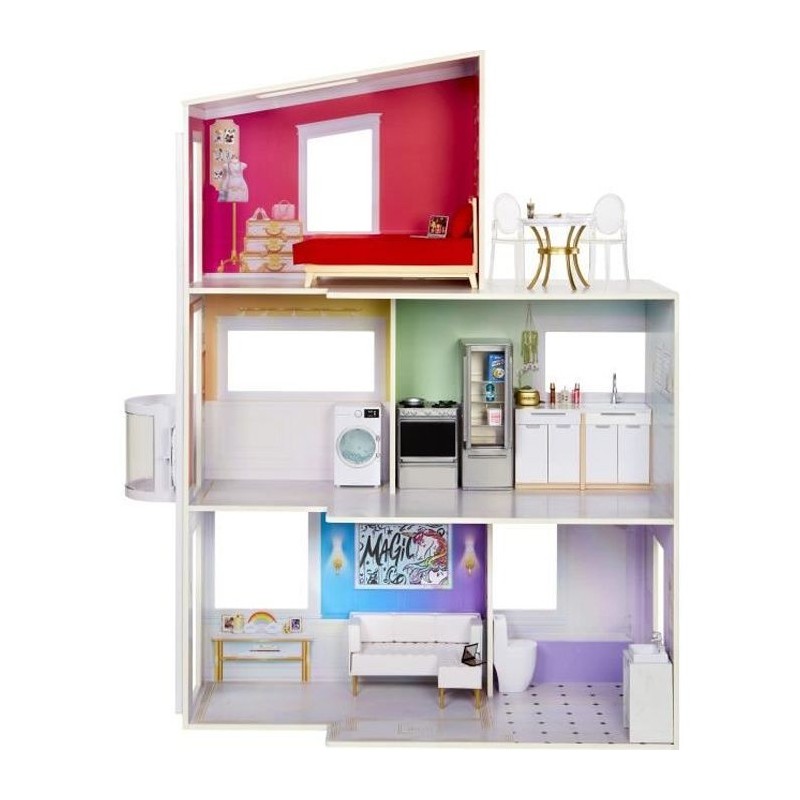 Rainbow High Townhouse - Maison en bois 3 étages et 6 pieces - Ascens Rainbow High Townhouse - Maison en bois 3 étages et 6 pieces - Ascens