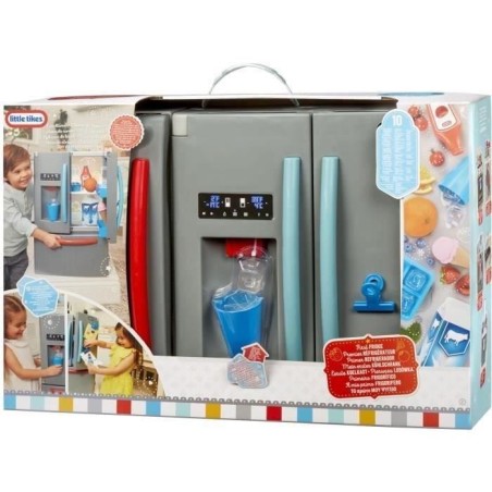 Little Tikes - Mon 1er frigo - Jeu d'imitation - Distributeur de glaçons réaliste - Lumieres et bruits réalistes - Nourriture