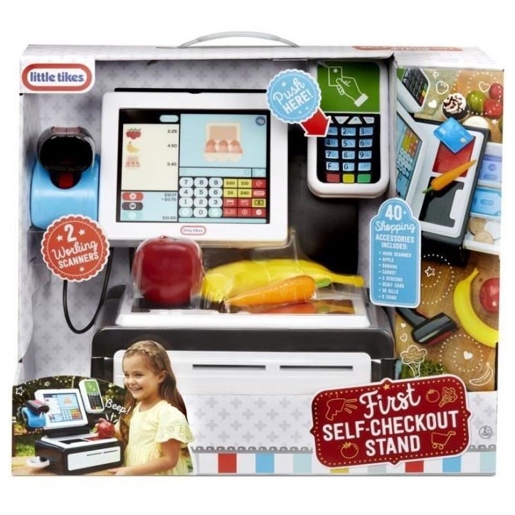 Little Tikes - Ma 1ere caisse enregistreuse - Jeu d'imitation - Avec accessoires et bruits réaliste - Des 3ans