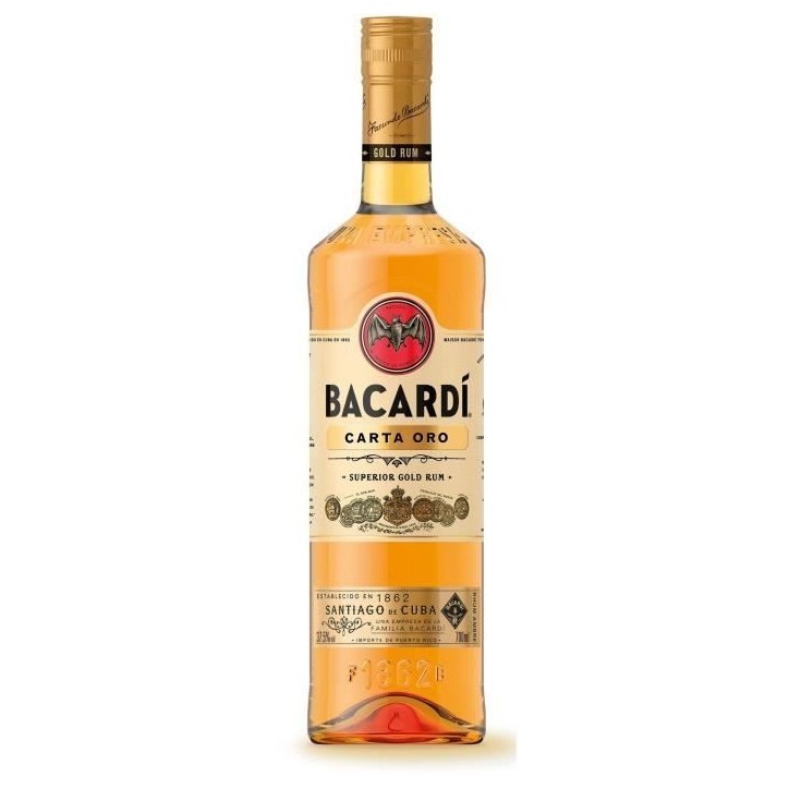 Rhum Bacardi Carta Oro - Rhum Ambré - Puerto Rico - 37,5%vol - 70cl