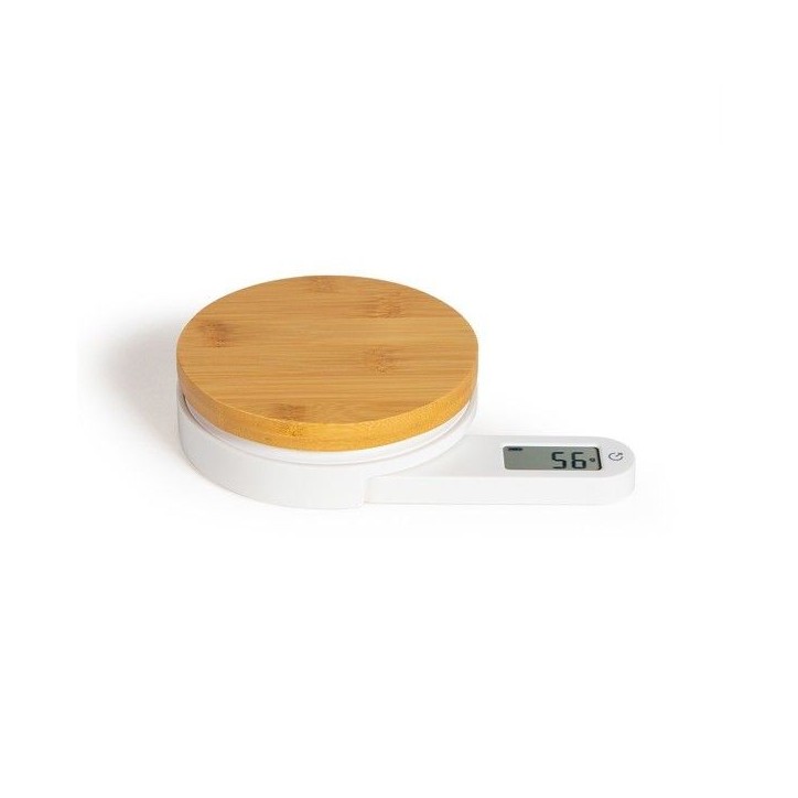 Balance de cuisine dynamo - LIVOO - DOM466 - Plateau bambou - Sans pile ni chargement - Max. 5 kg - 4 unités de mesure - Ecran Balance de cuisine dynamo - LIVOO - DOM466 - Plateau bambou - Sans pile ni chargement - Max. 5 kg - 4 unités de mesure - Ecran