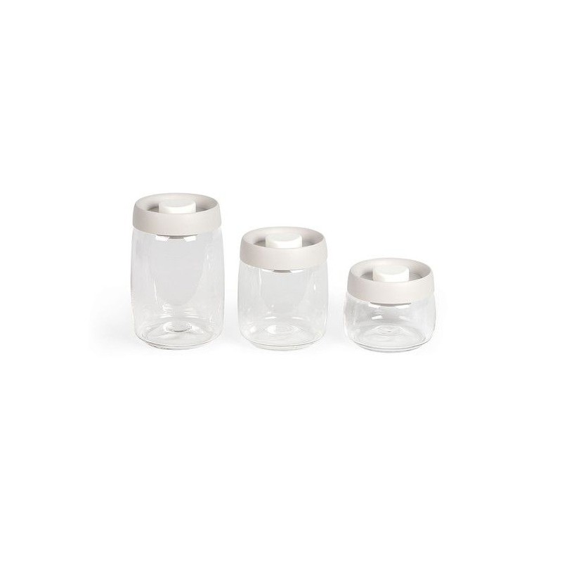 Set de 3 bocaux sous vide - LIVOO - MEN401 - 400 ml, 800 ml, et 1,2 L Set de 3 bocaux sous vide - LIVOO - MEN401 - 400 ml, 800 ml, et 1,2 L