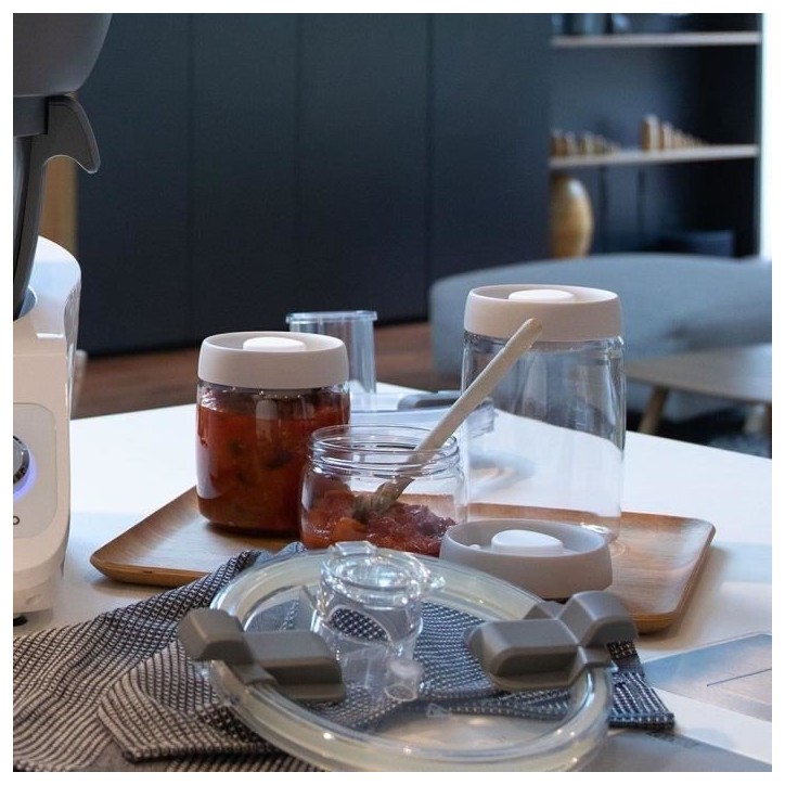 Set de 3 bocaux sous vide - LIVOO - MEN401 - 400 ml, 800 ml, et 1,2 L - Verre borosciliate - Compatible congélation Set de 3 bocaux sous vide - LIVOO - MEN401 - 400 ml, 800 ml, et 1,2 L - Verre borosciliate - Compatible congélation