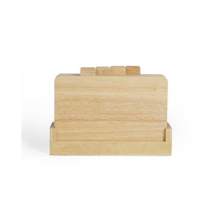 Set de 4 planches a découper - LIVOO - MES142 - Bois d'hévéa - Avec languettes 26 x 18 cm - Support de rangement Set de 4 planches a découper - LIVOO - MES142 - Bois d'hévéa - Avec languettes 26 x 18 cm - Support de rangement