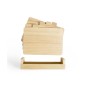 Set de 4 planches a découper - LIVOO - MES142 - Bois d'hévéa - Avec languettes 26 x 18 cm - Support de rangement
