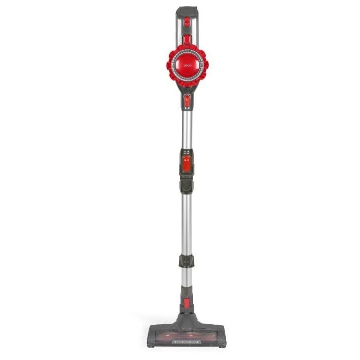 Aspirateur Balai sans fil FLEX - LIVOO DOH138 - 150 W - 10 kPa - 76 dB - Cyclonique - 2 vitesses - 0,55 L - Rouge Aspirateur Balai sans fil FLEX - LIVOO DOH138 - 150 W - 10 kPa - 76 dB - Cyclonique - 2 vitesses - 0,55 L - Rouge