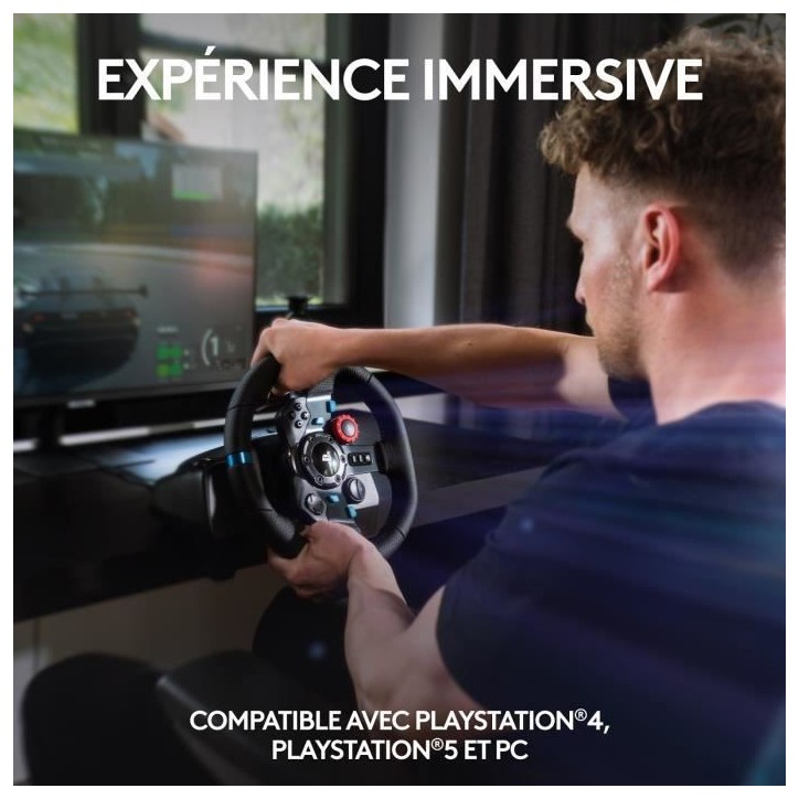 Volant de course et pédales G29 - Logitech G - Compatible PS5, PS4 et PC