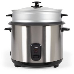 Cuiseur a riz et vapeur acier inoxydable - LIVOO - DOC293 - 1000W - 2,