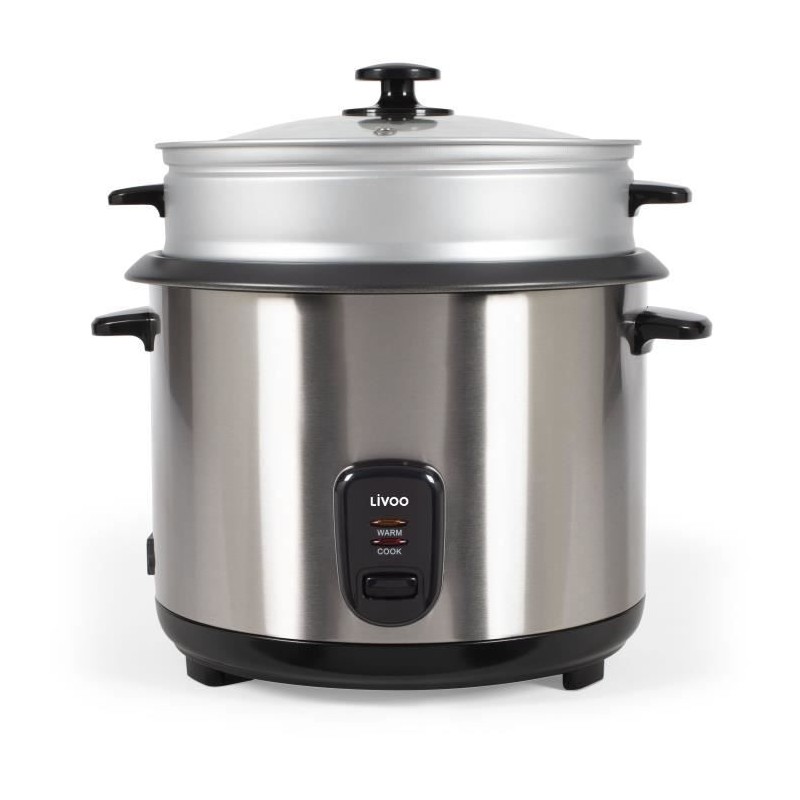 Cuiseur a riz et vapeur acier inoxydable - LIVOO - DOC293 - 1000W - 2, Cuiseur a riz et vapeur acier inoxydable - LIVOO - DOC293 - 1000W - 2,