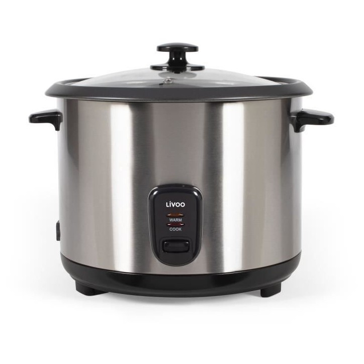 Cuiseur a riz et vapeur acier inoxydable - LIVOO - DOC293 - 1000W - 2,8L - Acier inoxydable - Maintien au chaud Cuiseur a riz et vapeur acier inoxydable - LIVOO - DOC293 - 1000W - 2,8L - Acier inoxydable - Maintien au chaud