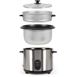 Cuiseur a riz et vapeur acier inoxydable - LIVOO - DOC293 - 1000W - 2,