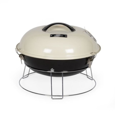 Barbecue a charbon portable - LIVOO - DOC301 - ø34 cm - Grille chrom
