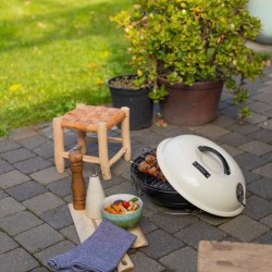 Barbecue a charbon portable - LIVOO - DOC301 - ø34 cm - Grille chrom