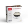 Barbecue a charbon portable - LIVOO - DOC301 - ø34 cm - Grille chrom