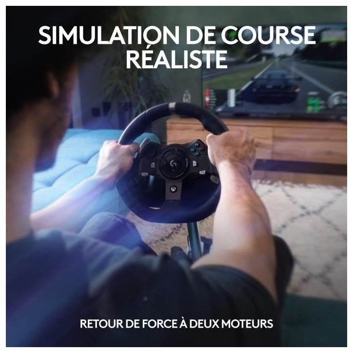 Volant de course et pédales G920 - Logitech G - Compatible Xbox serie X/S, One et PC