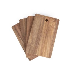 Set de 4 planches a découper - LIVOO - MES152 - Bois acacia FSC - 22