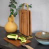 Set de 4 planches a découper - LIVOO - MES152 - Bois acacia FSC - 22