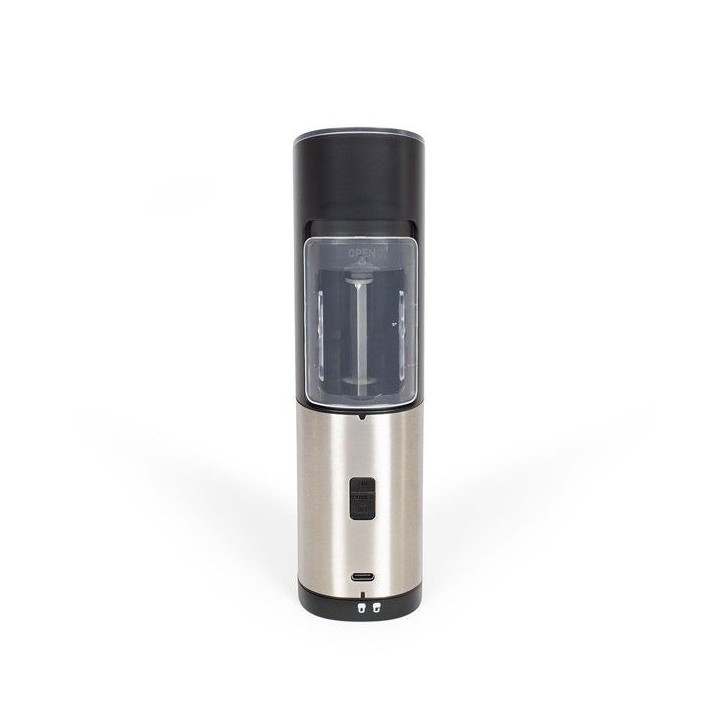 Moulin a épices - LIVOO - GS161 - 80 ml - Moulure réglable - LED bleue - Par gravité rechargeable