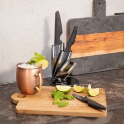 Bloc 3 couteaux avec support - LIVOO - MEC135N - 7,5 /10 / 12,5 cm - L