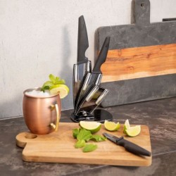 Bloc 3 couteaux avec support - LIVOO - MEC135N - 7,5 /10 / 12,5 cm - L