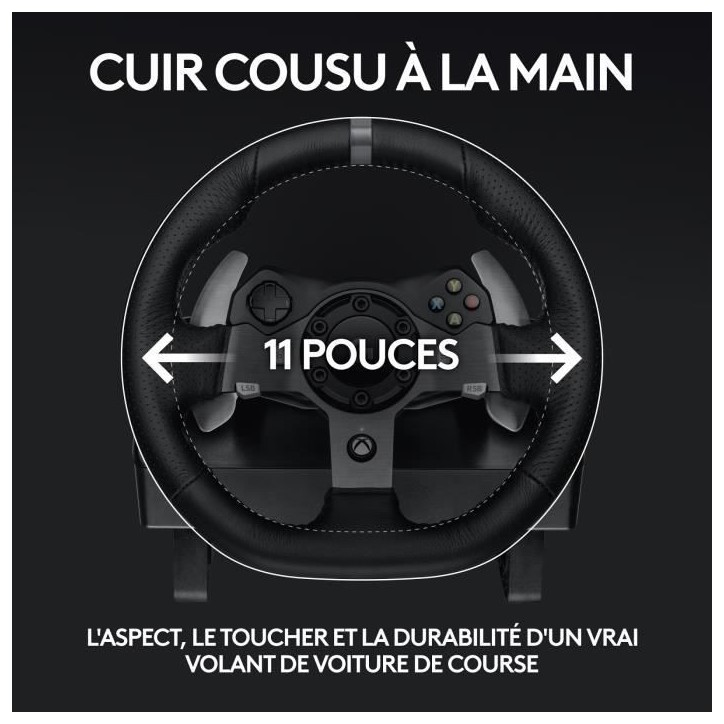 Volant de course et pédales G920 - Logitech G - Compatible Xbox serie X/S, One et PC