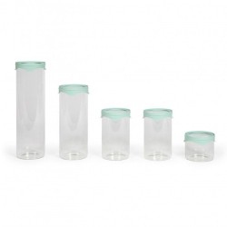 Set de 5 bocaux de conservation - LIVOO - MEN399 - 450 ml - Verre boro
