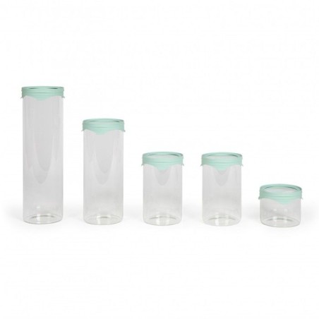 Set de 5 bocaux de conservation - LIVOO - MEN399 - 450 ml - Verre boro