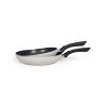 Set de 2 poeles aspect pierre - LIVOO - MEN124GR - Revetement antiadh