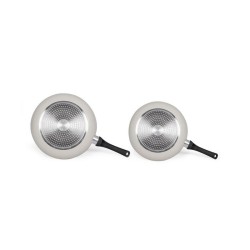 Set de 2 poeles aspect pierre - LIVOO - MEN124GR - Revetement antiadh