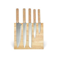 Set de 5 couteaux - LIVOO - MEC136 - 20 a 32,5 cm - Lame acier inoxyda