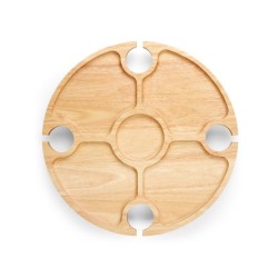 Plateau apéritif - LIVOO - MES150 - Bois d'hévéa - Plateau séparat