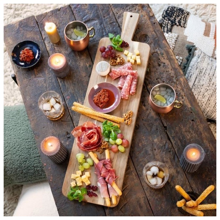 Maxi planche apéritive - LIVOO - MES151 - Bois acacia FSC - 75 x 19,5 cm - Pieds en bois Maxi planche apéritive - LIVOO - MES151 - Bois acacia FSC - 75 x 19,5 cm - Pieds en bois