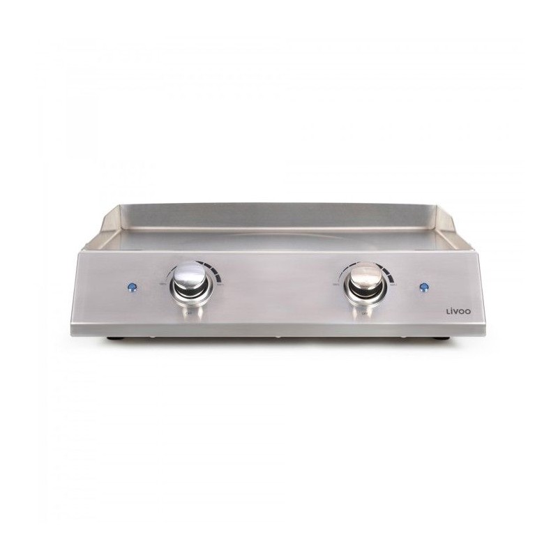 Plancha électrique inox 2 thermostats - LIVOO - DOC302 - 2800W - Plaq Plancha électrique inox 2 thermostats - LIVOO - DOC302 - 2800W - Plaq