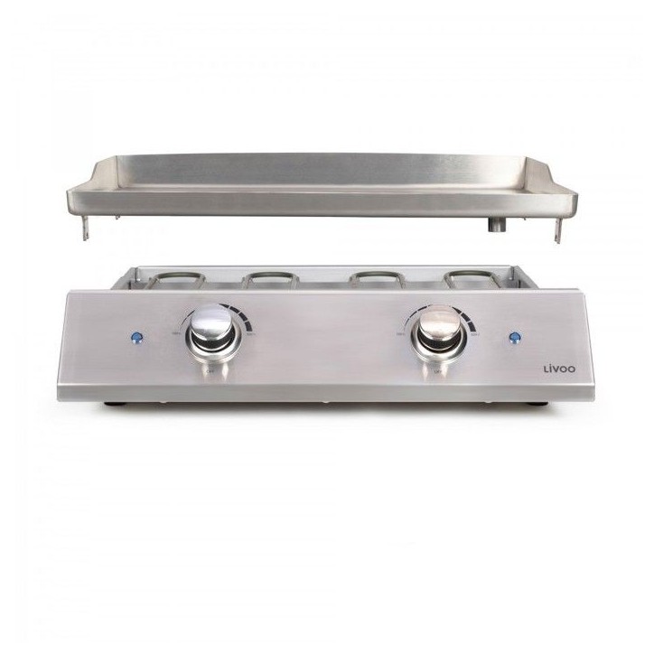 Plancha électrique inox 2 thermostats - LIVOO - DOC302 - 2800W - Plaque amovible en acier inoxydable - 2 thermostats ajustables Plancha électrique inox 2 thermostats - LIVOO - DOC302 - 2800W - Plaque amovible en acier inoxydable - 2 thermostats ajustables