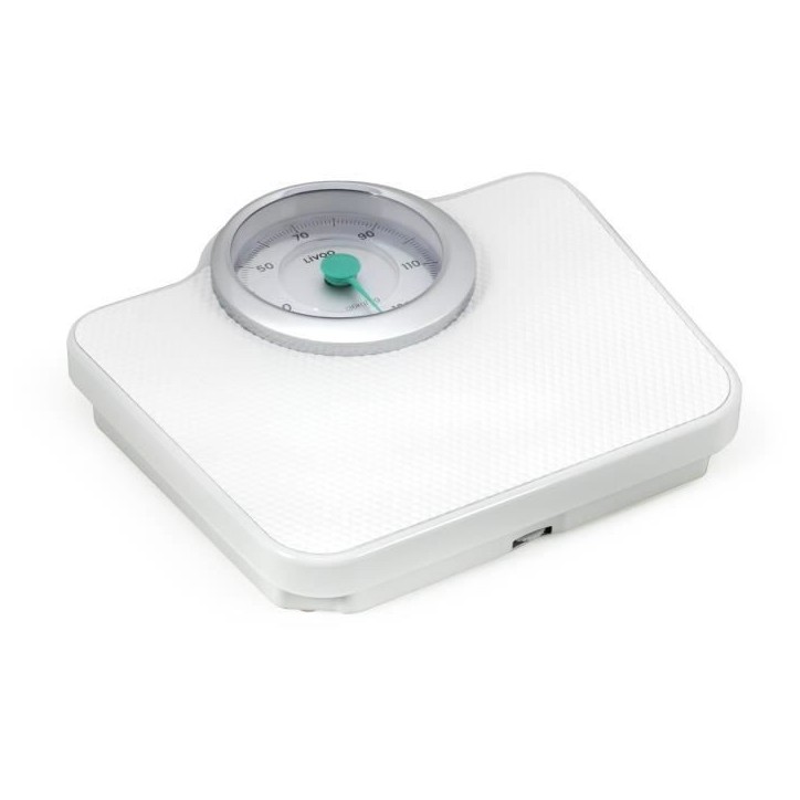 Pese-personne mécanique rétro - LIVOO - DOM490 - Sans pile - Max 136 kg - Métal antidérapant - Blanc Pese-personne mécanique rétro - LIVOO - DOM490 - Sans pile - Max 136 kg - Métal antidérapant - Blanc