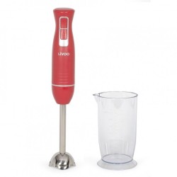 Mixeur plongeant - LIVOO - DOP245R - 400W - 2 vitesses - Bol gradué 7