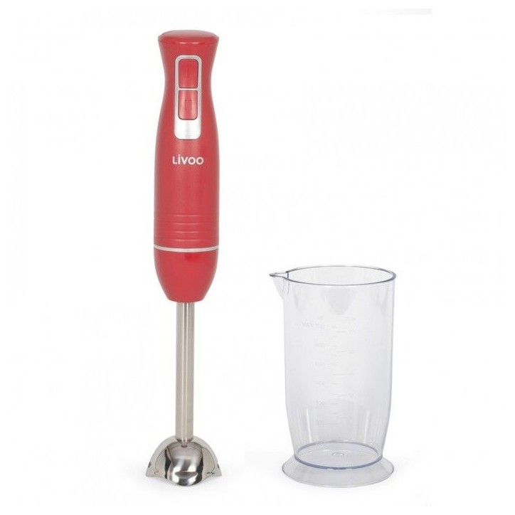 Mixeur plongeant - LIVOO - DOP245R - 400W - 2 vitesses - Bol gradué 700 ml - 2 lames en acier inoxydable Mixeur plongeant - LIVOO - DOP245R - 400W - 2 vitesses - Bol gradué 700 ml - 2 lames en acier inoxydable