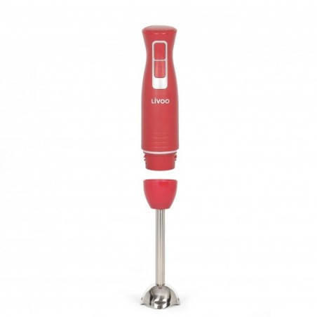 Mixeur plongeant - LIVOO - DOP245R - 400W - 2 vitesses - Bol gradué 700 ml - 2 lames en acier inoxydable
