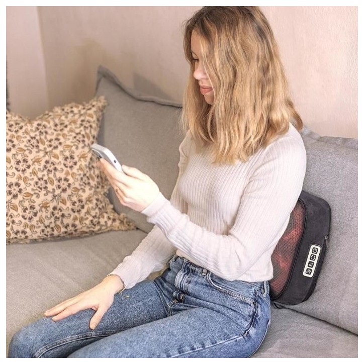 Masseur shiatsu 2 en 1 - LIVOO - DOS204 - Pieds et dos - 24 tetes - 3 vitesses - Avec ou sans chaleur - Gris Masseur shiatsu 2 en 1 - LIVOO - DOS204 - Pieds et dos - 24 tetes - 3 vitesses - Avec ou sans chaleur - Gris