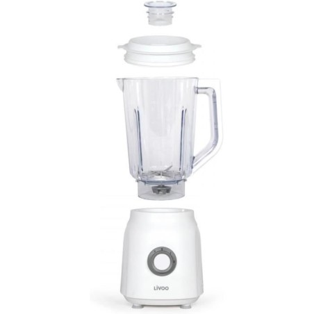 Blender - LIVOO - 1,5 L - 600 W - 22 000 tours/min - 2 vitesses - Turbo blanc