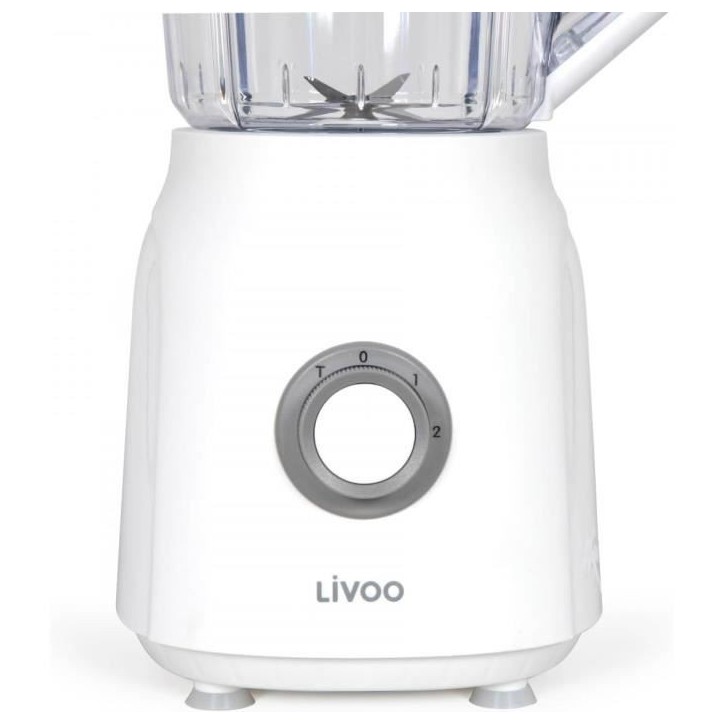 Blender - LIVOO - 1,5 L - 600 W - 22 000 tours/min - 2 vitesses - Turbo blanc Blender - LIVOO - 1,5 L - 600 W - 22 000 tours/min - 2 vitesses - Turbo blanc